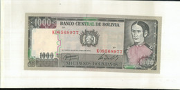 BILLET BOLIVIE 1000 BOLIVIANOS 1982  TTB+  Sept 2020  Clas Noir 21 - Bolivia