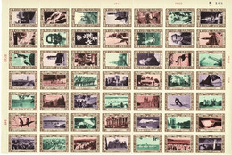 New South Wales 1938 150th Anniversary Tourist Publicity Sheet Of 49 MNH - Cinderella