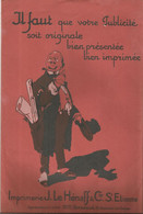 Publicité , Pochette , IMPRIMERIE J. LE HENAFF & Cie , SAINT ETIENNE , 4 Scans , Frais Fr 1.95 E - Advertising