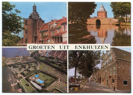 Groeten Uit Enkhuizen - 4 Foto's Op Ongelopen Kaart - Uitgave Smit 02041 - 1081 - Enkhuizen
