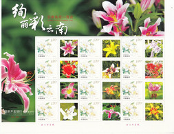 China 2012 The Famous Yuenan Flower-Lily Special Sheet - Nuovi