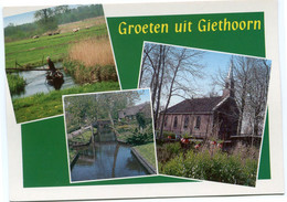 Groeten Uit Giethoorn - 3 Foto's Op Ongelopen Kaart - Uitg.van Der Meulen 12.752 - Giethoorn