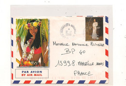 ENVELOPPE DE MAHAREPA - ILES DU VENT DU 10-7-2000 AVEC TIMBRE :. N° Y/T : 619 - Lettres & Documents