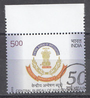 INDIA 2013, FIRST DAY CANCELLED, Central Bureau Of Investigation,  1 V - Used Stamps