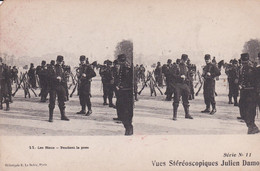 MILITARIA . Les Bleus. Pendant La Pose . Vues Stéréoscopie Julien DAMOY - Sonstige & Ohne Zuordnung