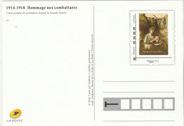 France Entier Postal Illustré 1914 - 1918 Hommage Aux Combattants Carte Grande Guerre : Grand Soldat .... - Standard- Und TSC-AK (vor 1995)