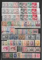 BELGIQUE -  COLLECTION IMPORTANTE AVANT 1940 * MLH (CHARNIERE LEGERE) / OBLITERES - COTE TRES IMPORTANTE ! 4 PAGES - Sammlungen