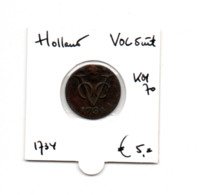 NEDERLAND HOLLAND VOC DUIT 1734 - Provincial Coinage