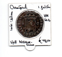 NEDERLAND OVERIJSSEL 1 GULDEN 1718 ZILVER - Monete Provinciali