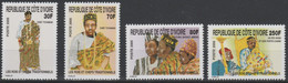Côte D'Ivoire Ivory Coast Elfenbeinküste 2005 Mi. 1405 - 1408 Rois Et Chefs Traditionnels Kings Könige - Ivoorkust (1960-...)