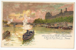 CPA Souvenir De La Belle Jardinière Paris La Seine Les Tuileries Luigi Loir - Loir