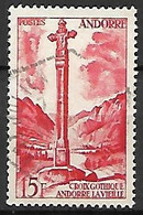 ANDORRE   -   1955 .  Y&T N° 146 Oblitéré.  Calvaire  /  Croix Gothique - Used Stamps