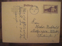 1931 Saar Saarbrücken Cover Deutsches Reich Postkarte Saargebiet - Cartas & Documentos