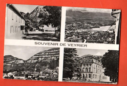 ROH1-27 Veyrier Multivues Avec Douane, Salève, Centre SNCF. Carte Avec Tabacs Chocolats, Veyrier, Cachet 1952 - Veyrier