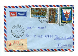 BENIN Porto Novo 1981 - Affr. Sur Lettre Recommandée - Pêche - Rotary Club - Bénin – Dahomey (1960-...)