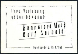 E0884 - Brotterode - Verlobung Hannelore Maaß Und Rolf Seibold - Schmalkalden