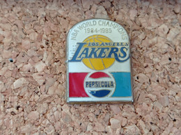 PINS BASKET BALL NBA LOS ANGELES LAKERS WORLD CHAMPIONS PEPSI COLA - Basketball