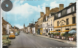 53 - Carte Postale Semi Moderne Dentelée De  Pré En Pail       Rue Aristide Briand   Hotel De Bretagne - Pre En Pail