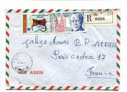 BENIN Cotonou - Affr. Sur Lettre Recommandée Par Avion - Président Adenauer - Musique - Benin – Dahomey (1960-...)