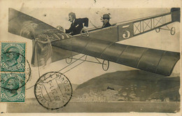 Carte Photo * Photo Montage Surréalisme * Photographe " Ventimiglia Italia " Aviation Aviateurs Avion * 1910 - Fotografia