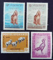 Afghanistan 1962 1963 Animal Chien Oiseau Mouton Dog Bird Sheep Yvert 622 623 624 PA40 */** MH/MNH - Afghanistan