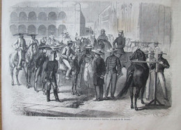 Gravure 1863 GUERRE  DU MEXIQUE  Opération  Du Comite  De Remonte à ORIBAZA ,  Mexico, Expedition - Non Classificati