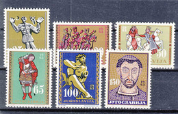 Yugoslavia Republic 1963 Mi#1057-1062 Mint Never Hinged - Unused Stamps