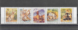 Yugoslavia 1992 Animals Mi#2525-2528 Strip, Never Hinged - Unused Stamps