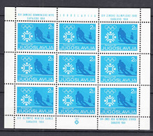 Yugoslavia Winter Olympic Games Sarajevo 1984 Issued 1983 Mi#83 Mint Never Hinged Kleinbogen - Unused Stamps