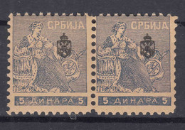 Serbia Kingdom 1911 "Troicki Sabor" Mi#117 Mint Never Hinged Pair - Serbien