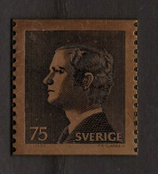 SWEDEN SUEDE SCHWEDEN 1974 KING CARL XIV GUSTAF STAMP  (Mi 850)  ENGRAVING IN BRONZE BY SLANIA - Probe- Und Nachdrucke