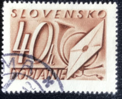 Slovensko - P3/8 - (°)used - 1942 - Michel Nr. 26 - Brief En Posthoorn - Oblitérés