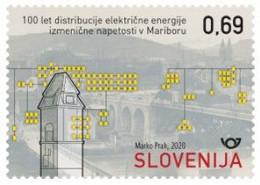 Slovenia 2020 Mint MNH **: Electricity 100 Years Of Electricity Distribution; Architecture; Bridge; Railway: - Unclassified