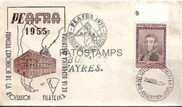 142990 ARGENTINA BUENOS AIRES COVER 1º EXPOSICION PEAFRA CANCEL YEAR 1955 NO POSTAL POSTCARD - Otros & Sin Clasificación