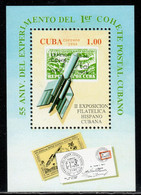 Cuba 1994 Mi# Block 138 ** MNH - Experimental Postal Rocket Flight, 55th Anniv. / Space - America Del Nord