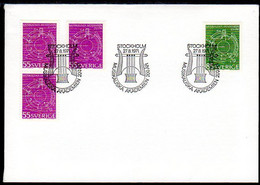 SWEDEN 1971 Royal Academy Of Music FDC.  Michel 713-14 - FDC