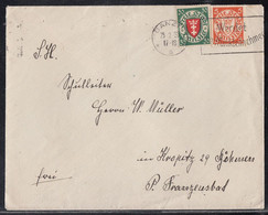 Danzig Brief Mif Minr.193,198 Danzig 25.2.33 - Lettres & Documents