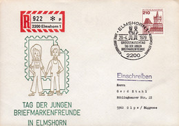 Eingedruckter R-Zettel,  2200 Elmshorn 1,  Nr. 922 * P, Tag Der Jugend - R- & V- Vignette