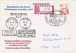 Eingedruckter R-Zettel,  4542 Tecklenburg 3 ,  Nr. 168 - R- & V- Vignette