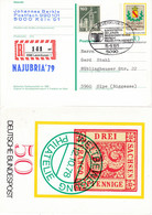 Eingedruckter R-Zettel,  5090 Leverkusen 1 ,  Nr. 141 Ub " Ad", - R- & V- Vignetten