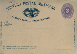 MÉXICO - ENTERO POSTAL NO  CIRCULADO , TRES CENTAVOS - México