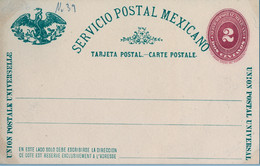 MÉXICO - ENTERO POSTAL NO  CIRCULADO , DOS CENTAVOS - Mexiko