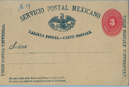 MÉXICO - ENTERO POSTAL NO  CIRCULADO , TRES CENTAVOS - México