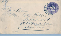 1905  MÉXICO , SOBRE ENTERO POSTAL CIRCULADO , MÉXICO D.F. - ALTONA , LLEGADA AL DORSO - México