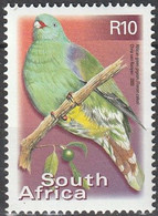 South Africa RSA - 2000 - 7th Definitive - African Green Pigeon - Unused Stamps