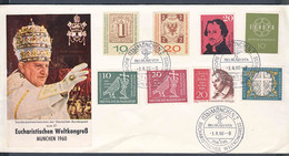 Germany 1960 Multifranked Cover With Special Postmark, Eucharistischer Weltkongress - Storia Postale