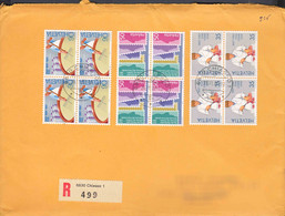 Switzerland High Franked Multi Stamps Cover To Serbia - Covers & Documents