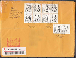 China Multifranked R Cover Travelled To Serbia (adress Blured) - Cartas & Documentos