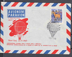 Yugoslavia 1967 Fishing And Hunting Fair, Baloon Post Aerogramme - Covers & Documents