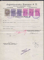 Yugoslavia Old Document With Revenue Stamps, Multifranked - Briefe U. Dokumente